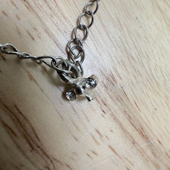 Lani Silver Tone Intertwined Ring Pendant Necklace 23" With Adjustable Chain - Picture 6 of 11